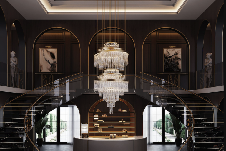 Exquisite Crystal Lamps Elevate Luxury Hotel Lobby Ambiance