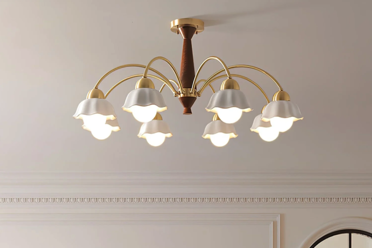 Vintage Cream Ceramic Chandelier for Bedroom: Timeless Elegance