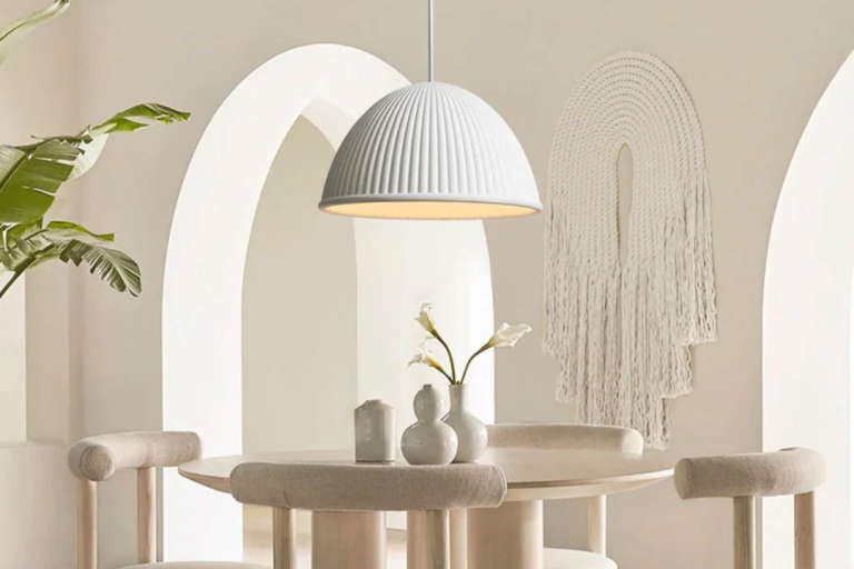 Minimalist White Nordic Resin Bedroom Pendant Light