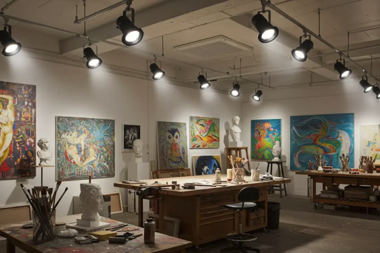 Enhance Your Art Studio with Adjustable Track Lighting