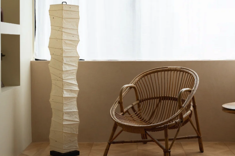Embracing Japandi Style with Pleated Paper Floor Lamps