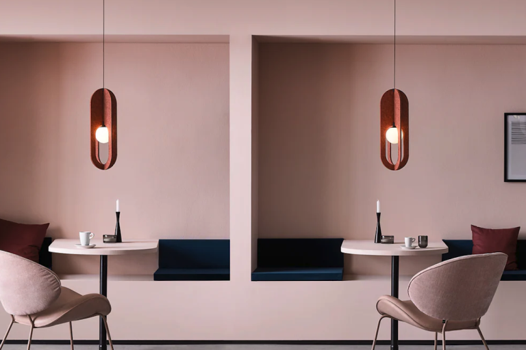 Minimalist Sound-Absorbing Pendant Lamp for Conference Rooms